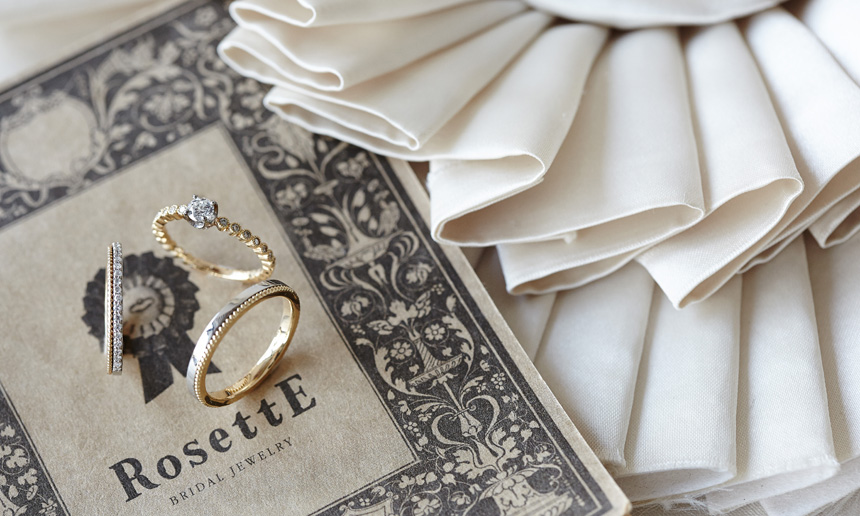 京都で人気の結婚指輪と婚約指輪のロゼット
