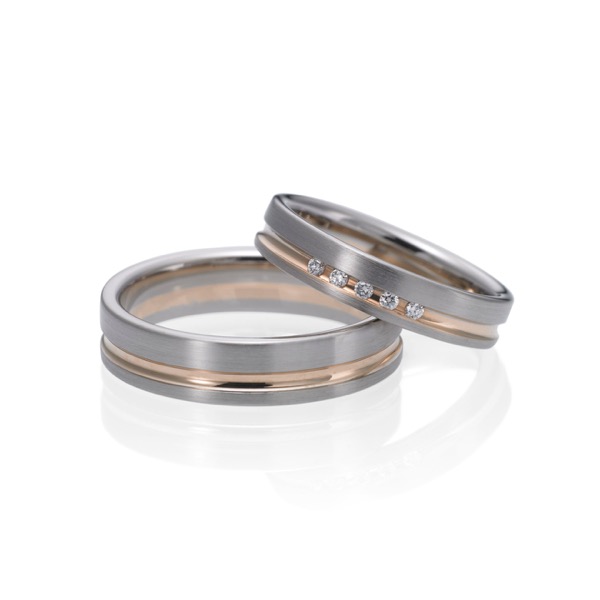 マット（つや消し）のデザインが豊富なドイツのブランド フィッシャーの結婚指輪３