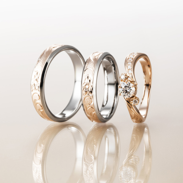 Makanaマカナの婚約指輪と結婚指輪のセットリング２
