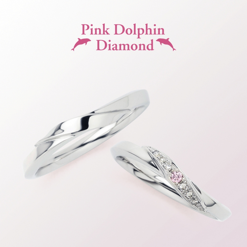 北摂で１０万円で揃う結婚指輪でピンクドルフィンダイヤモンド3