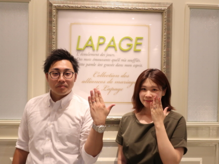 一生の思い出になりました。【LAPAGE　結婚指輪】