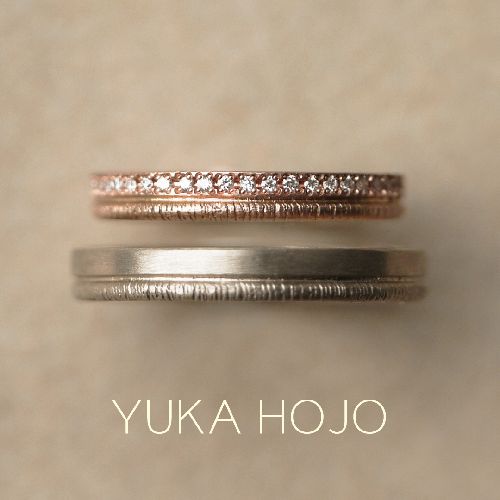 滋賀で人気の結婚指輪でYUKAHOJOのPath　小径