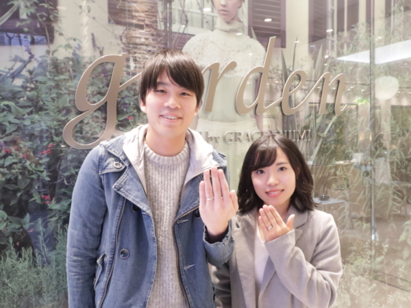 YUKAHOJOの婚約指輪とFISCHERの結婚指輪　京都府舞鶴市