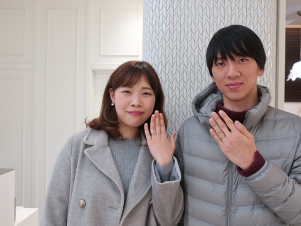ひなの婚約指輪とKatamuの結婚指輪　鳥取県鳥取市