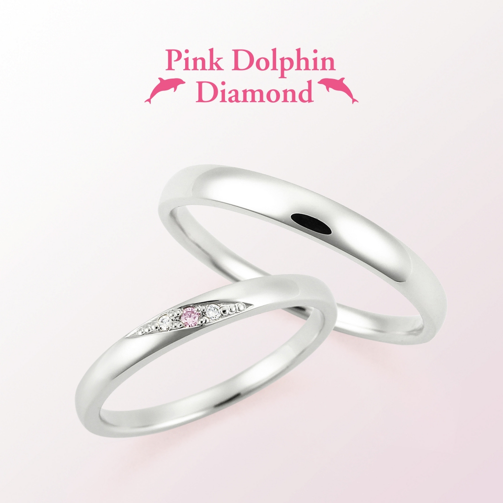 北摂で１０万円で揃う結婚指輪でピンクドルフィンダイヤモンド1