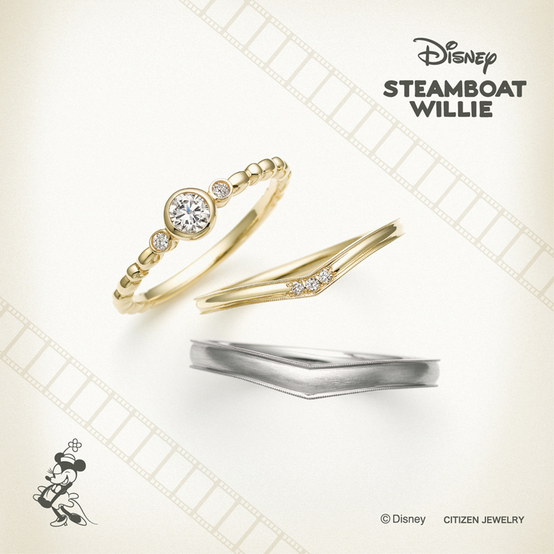 ディズニーミッキースティームボートウィリーの結婚指輪婚約指輪ならデザインにこだわった大阪梅田茶屋町のgarden梅田のブライダルリング4