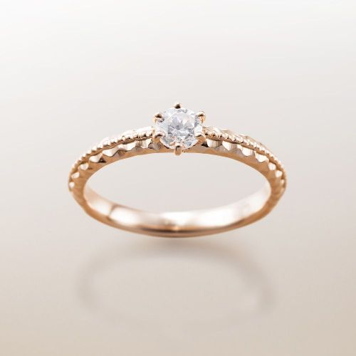 梅田で人気の個性的な婚約指輪ブランドMakanaのME-4(ピンクゴールド)