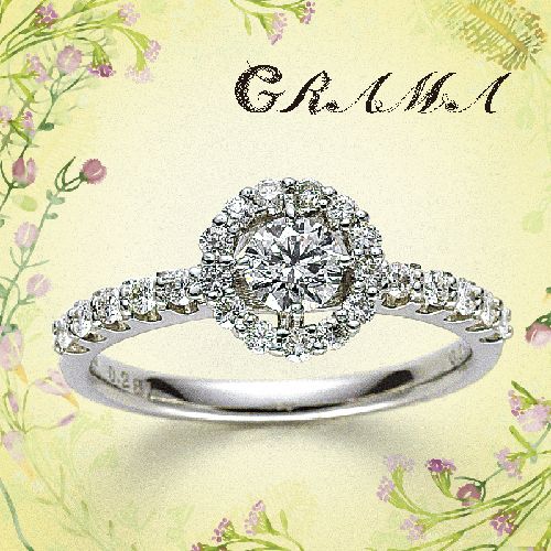 滋賀で記念日のプレゼントにおすすめのグラマの婚約指輪でジャスミン
