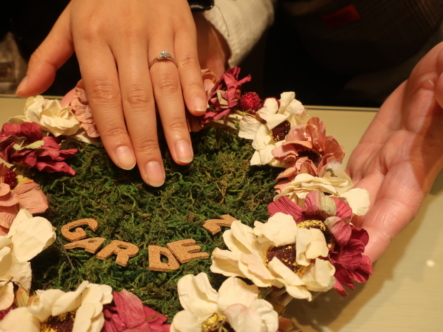 gardenオリジナルの婚約指輪　大阪府茨木市