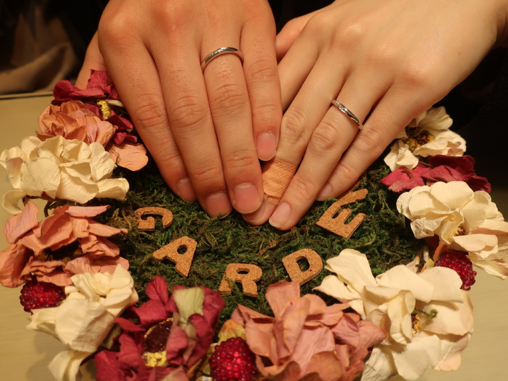 Pulitoの結婚指輪をgarden梅田でご成約いただきましたお客様のご紹介