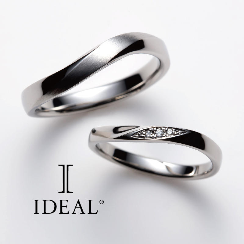福井でおすすめの鍛造製法の結婚指輪でアイデアルプリュフォールのレーヴ