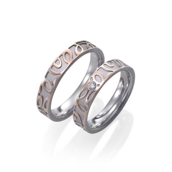 大阪で探すひねった(ひねりの)のデザインの結婚指輪パターン④FISCHER