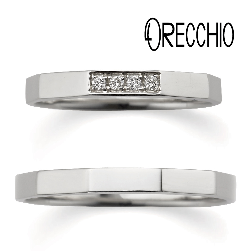 大阪で探すひねった(ひねりの)のデザインの結婚指輪パターン④ORECCHIO