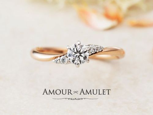 婚約指輪人気の色ピンクゴールドの婚約指輪