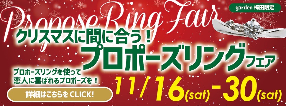 クリスマスにまだ間に合う直前プロポーズ応援フェア