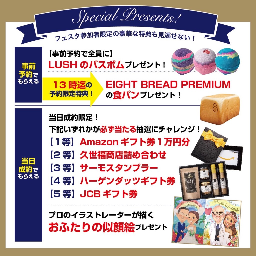 gardenフェスタの特典内容