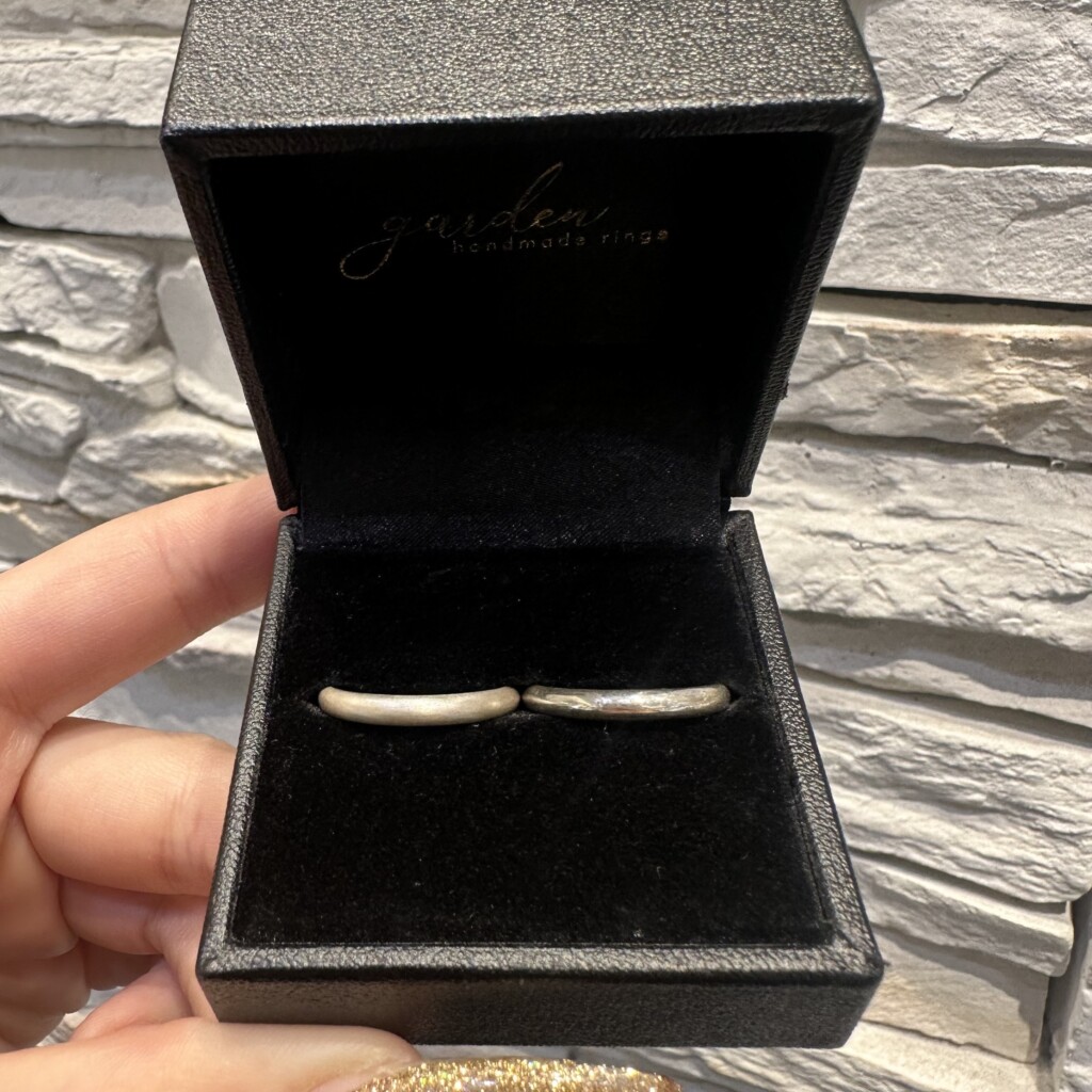 手作りペアリング甲丸