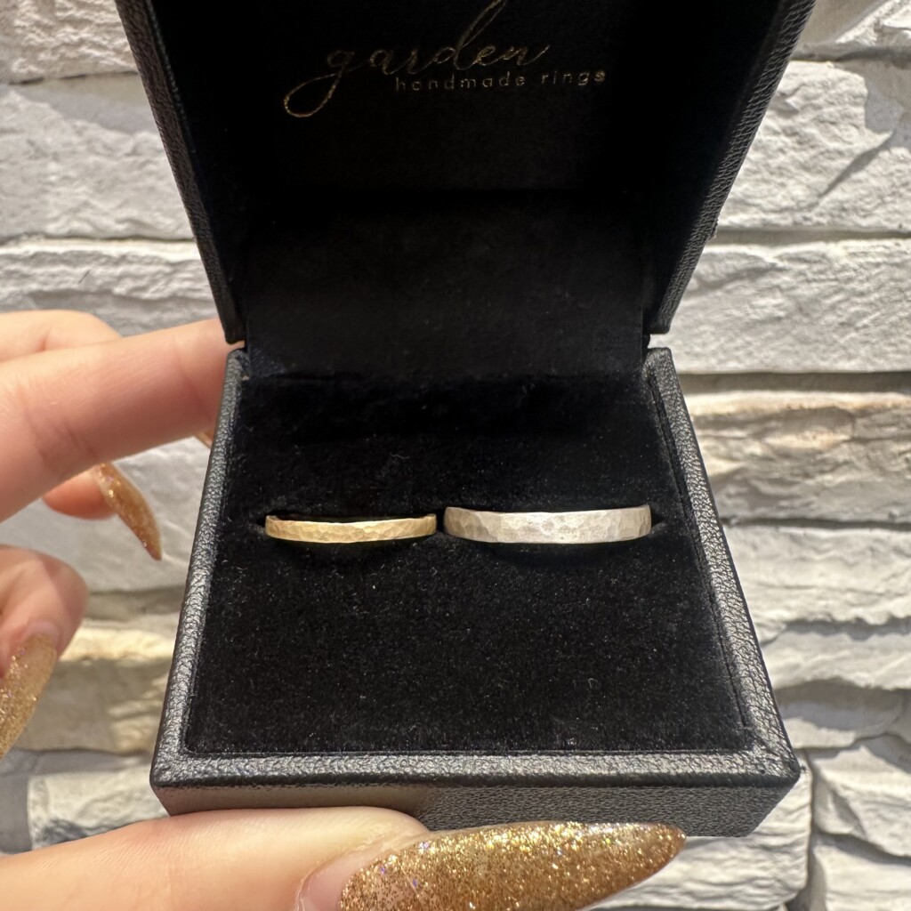 手作りペアリング槌目マット