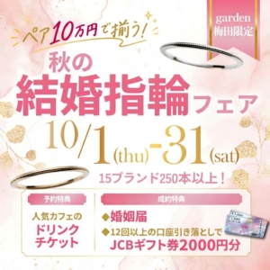10万円の秋！10万円予算の指輪が14ブランド250本勢ぞろい！