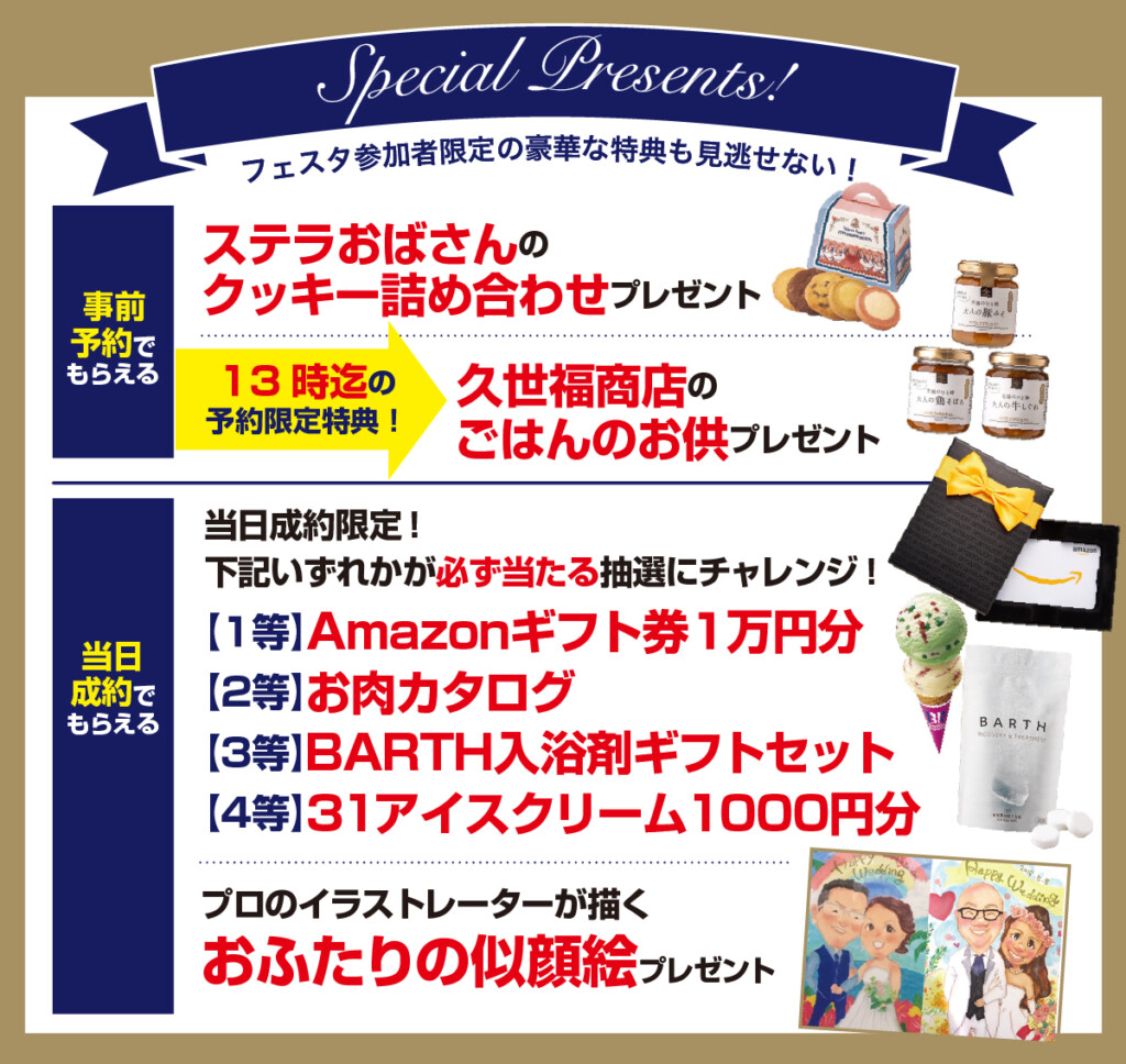 gardenフェスタの特典